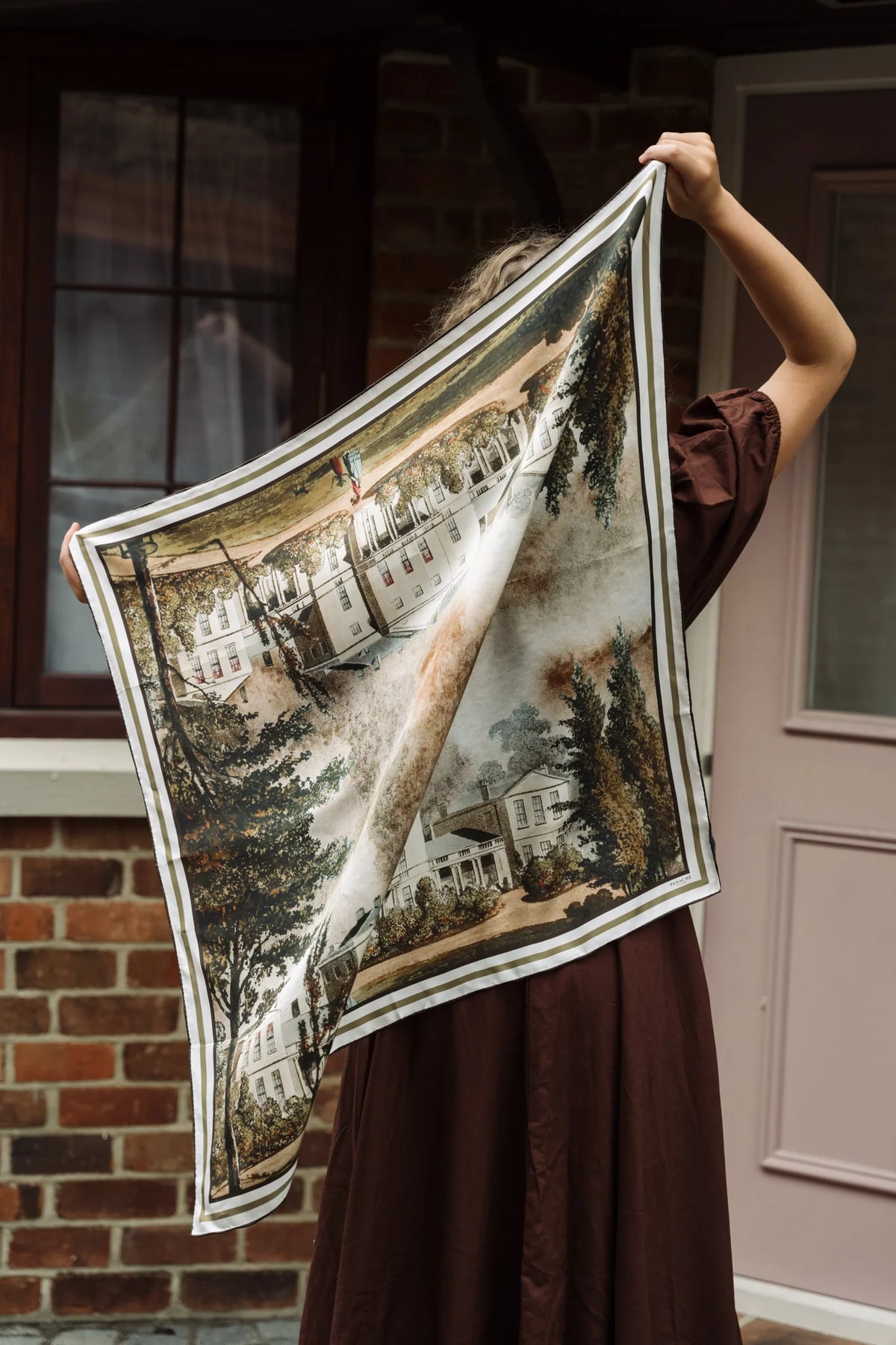 A Moody Moore House Silk Scarf