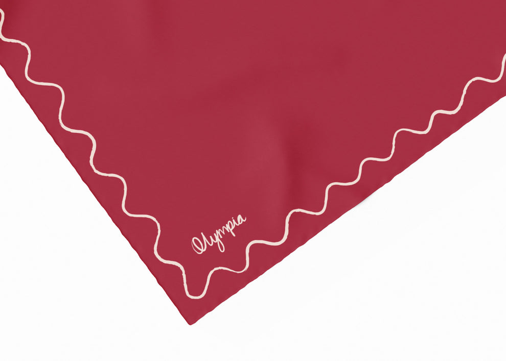 Emilia Velvet Cherry Silk Cotton Girls Scarf