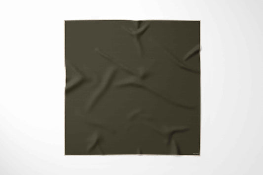 Classic - Olive Grove with Oat Silk Scarf