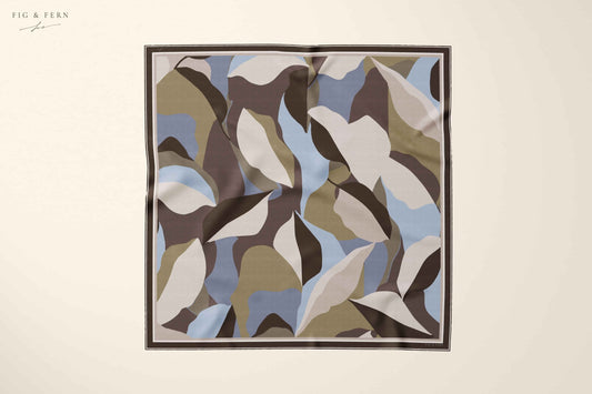 Myra in Cocoa Drift Silk Scarf