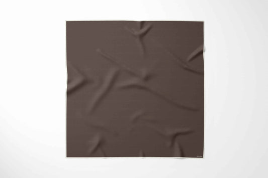 Classic - Cocoa with Ivory Silk Scarf